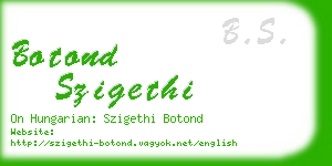 botond szigethi business card